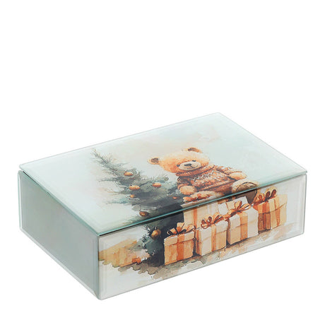 HERVIT - Cofanetto Legno/Vetro/Specchio 15X10X5Cm