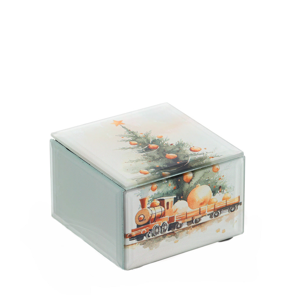 HERVIT - Cofanetto Legno/Vetro/Specchio 7X7X5Cm