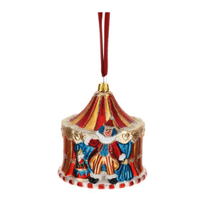 HERVIT - Dec.Vetro Soff.Circus Clown 11Cm Rosso