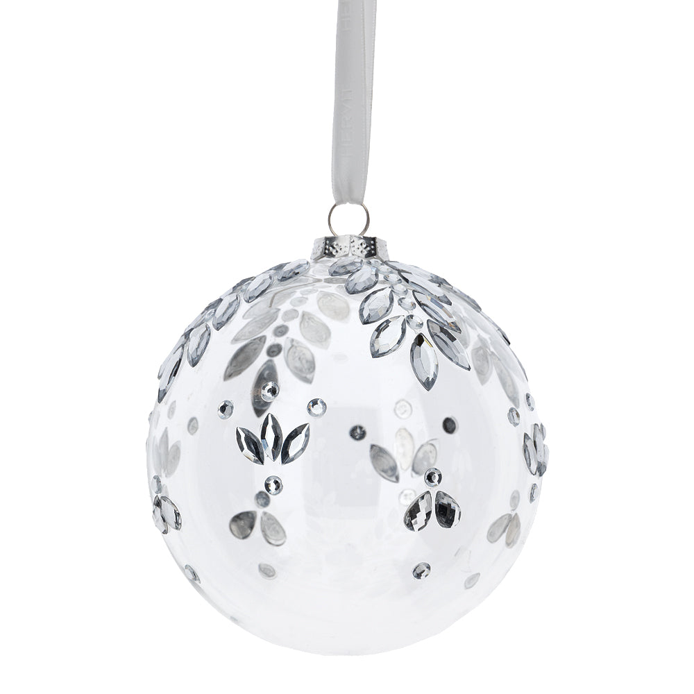 HERVIT - Sfera Vetro Soff.Dec.Dia.8Cm Trasparente