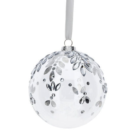 HERVIT - Sfera Vetro Soff.Dec.Dia.8Cm Trasparente