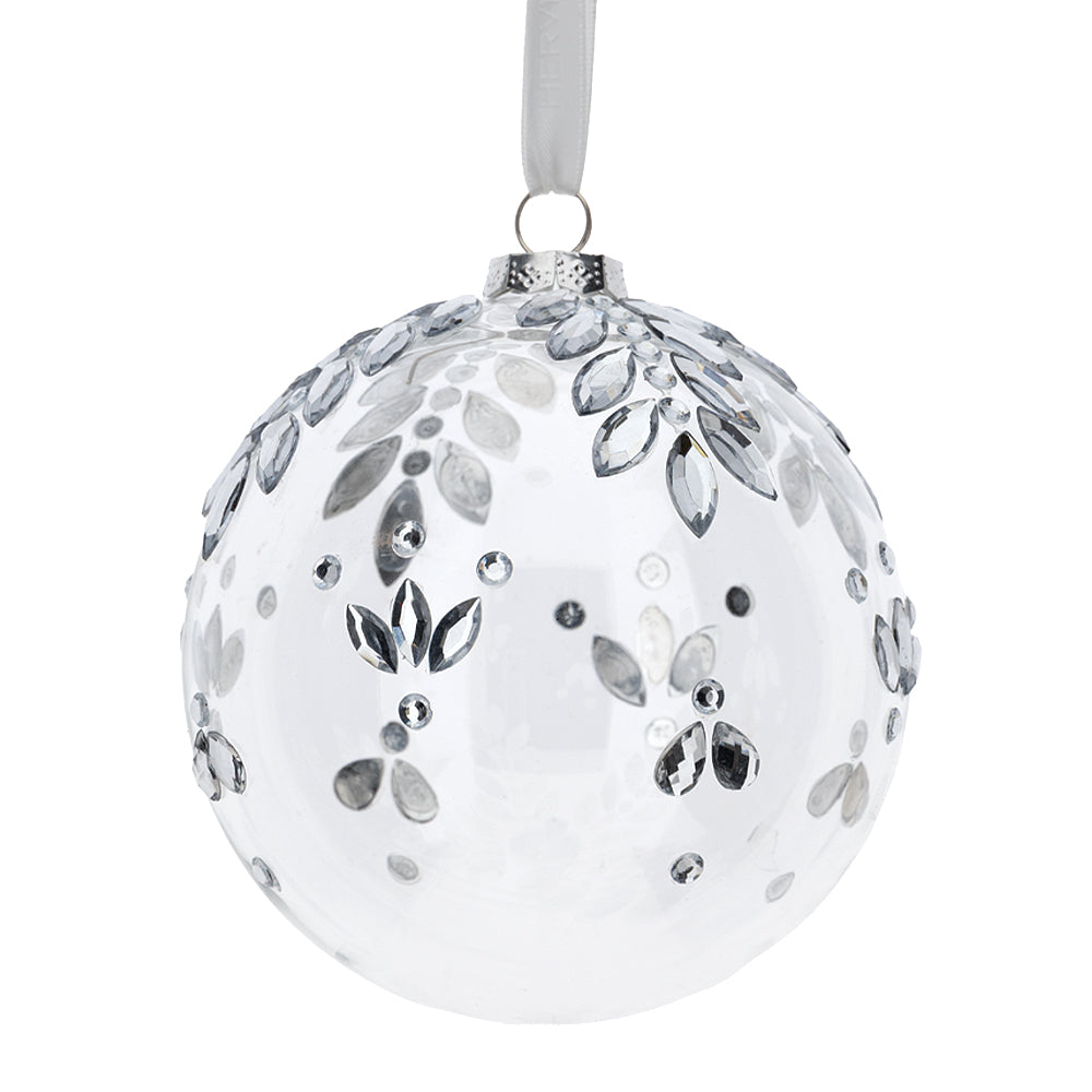 HERVIT - Sfera Vetro Soff.Dec.Dia.10Cm Trasparent