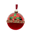 HERVIT - Sfera Vetro Soff.Dec.Half Dia.8Cm Rossa
