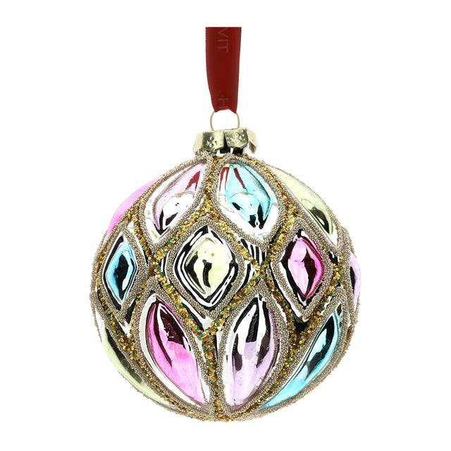 HERVIT - Sfera Vetro Soff.Dec.Multicolor Dia.10Cm
