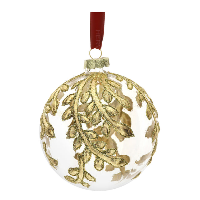HERVIT - Sfera Vetro Soff.Dec.Dia.10Cm Trasparent