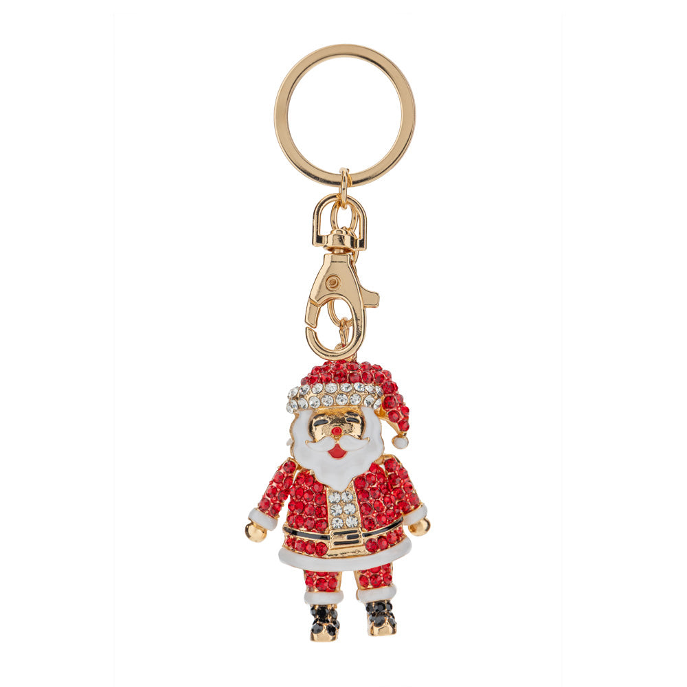 HERVIT - Portachiavi Babbo Natale Gioiello 4X13Cm