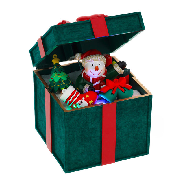 HERVIT - Gift Box Pup.Neve Music.Led 12X13Xh14Cm