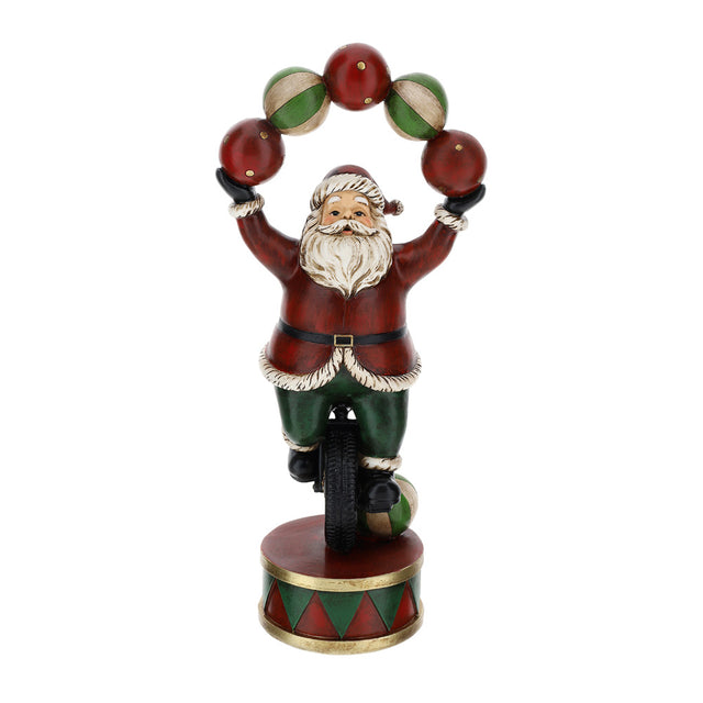 HERVIT - Babbo Natale Monociclo Resina 16Xh36Cm