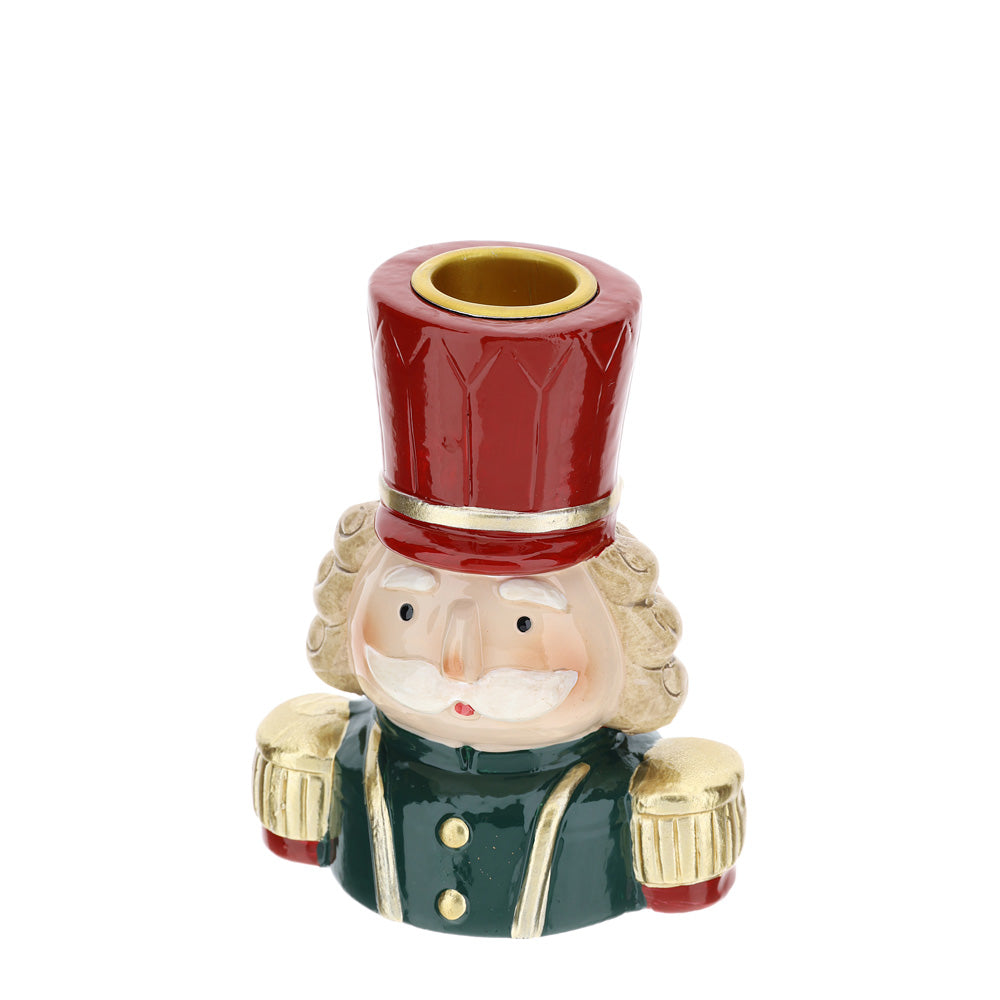 HERVIT - Portacand.Soldatino Ceramica X'Mas 10Cm