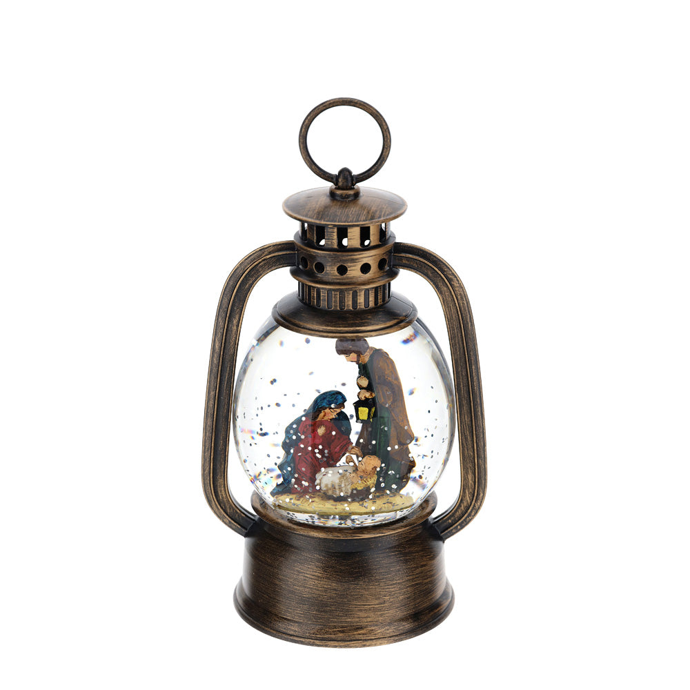 HERVIT - Lanterna Nativita' Acqua/Neve 10X8X17Cm