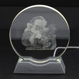 HERVIT - Disco Crystal Dia.10Xh11Cm Luce Led