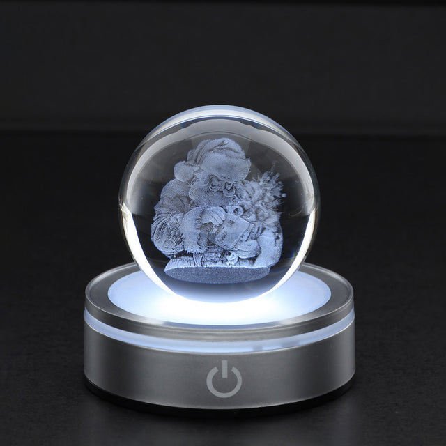 HERVIT - Sfera Crystal Planet Babbo Nat.Dia.6Cm