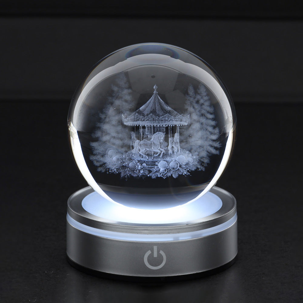 HERVIT - Sfera Crystal Planet Carousel Dia.8Cm