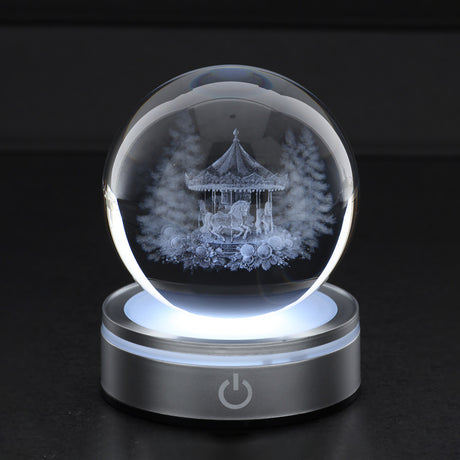 HERVIT - Sfera Crystal Planet Carousel Dia.8Cm