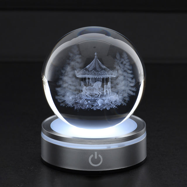 HERVIT - Sfera Crystal Planet Carousel Dia.8Cm