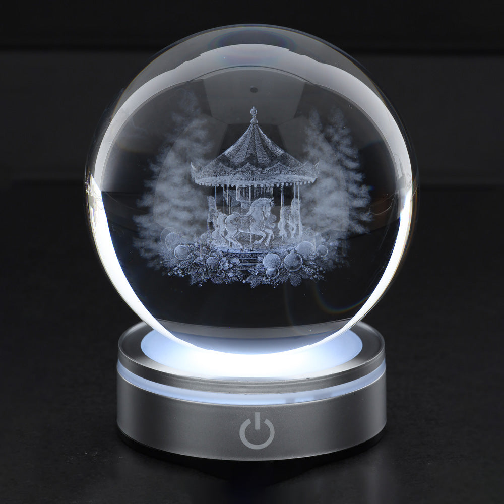 HERVIT - Sfera Crystal Planet Carousel Dia.10Cm