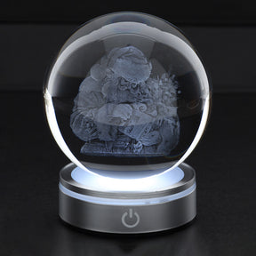 HERVIT - Sfera Crystal Planet Babbo Nat.Dia.10Cm