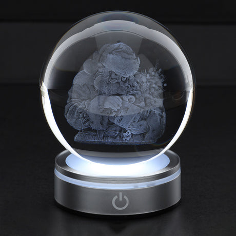 HERVIT - Sfera Crystal Planet Babbo Nat.Dia.10Cm