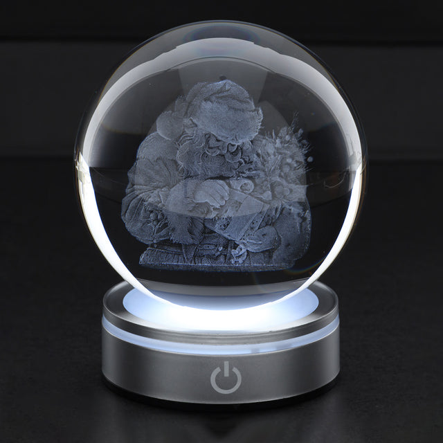 HERVIT - Sfera Crystal Planet Babbo Nat.Dia.10Cm