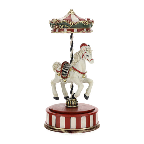 HERVIT - Carosello Cavallo Resina Dia.12Xh24Cm
