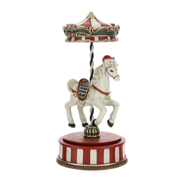 HERVIT - Carosello Cavallo Resina Dia.12Xh24Cm
