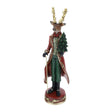 HERVIT - Cervo York Resina H59Cm Rosso/Verde