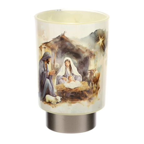 HERVIT - Lampada Vetro Nativita' Dia.10Xh15Cm