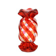 HERVIT - Caramella Vetro Rossa X'Mas 10X10Xh20Cm