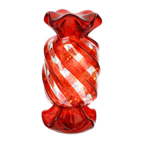 HERVIT - Caramella Vetro Rossa X'Mas 12X12Xh24Cm