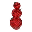 HERVIT - Gruppo 3 Sfere Vetro Rosse 17X17Xh37Cm