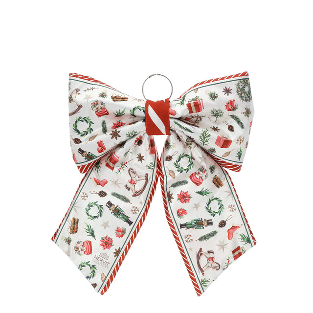 HERVIT - Fiocco Tessuto Stampa X'Mas 23X29Cm