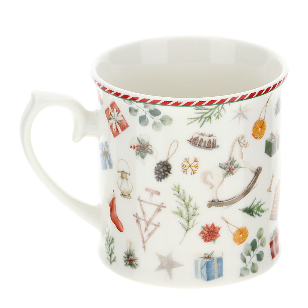 HERVIT - Tazza Mug Porcellana X'Mas Dia.9X10Cm