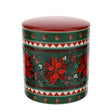 HERVIT - Contenitore Ceram.Poinsettia Dia.13X14Cm
