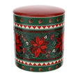 HERVIT - Contenitore Ceram.Poinsettia Dia.15X17Cm