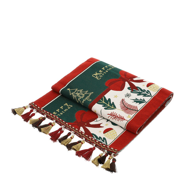 HERVIT - Runner X'Mas Rosso/Verde 33X180Cm