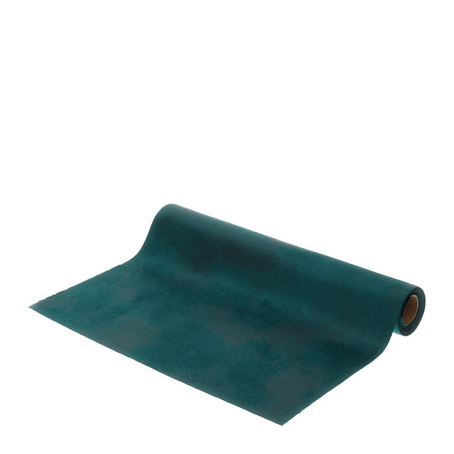 HERVIT - Runner Vellutato Verde Scuro 28X200Cm