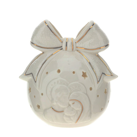 HERVIT - Sfera Porc.Traf.Bianca Luce Led 10Cm