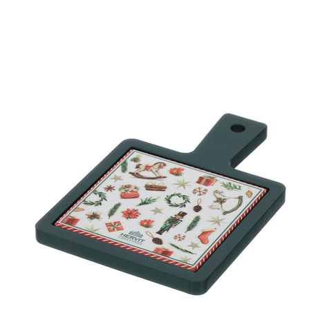 HERVIT - Tagliere X'Mas Legno/Ceram.18X12Cm Verde