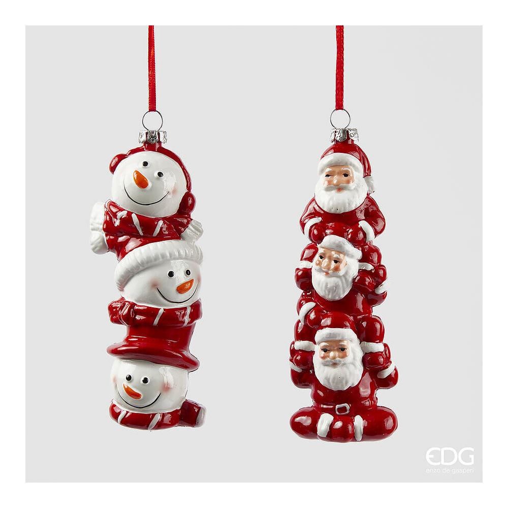 EDG - Addobbo Babbo Natale H14,5 In Plastica Infrangibile [Babbo Natale]