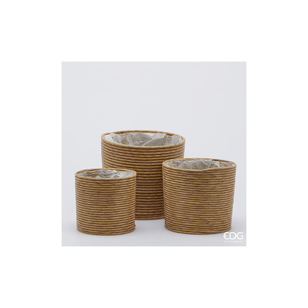 EDG - Large Cylinder Striped Basket