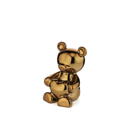 ZAVI - Polly Heart Teddy Bear In Bronze Metallic Resin 5X4.2X7.1 Cm