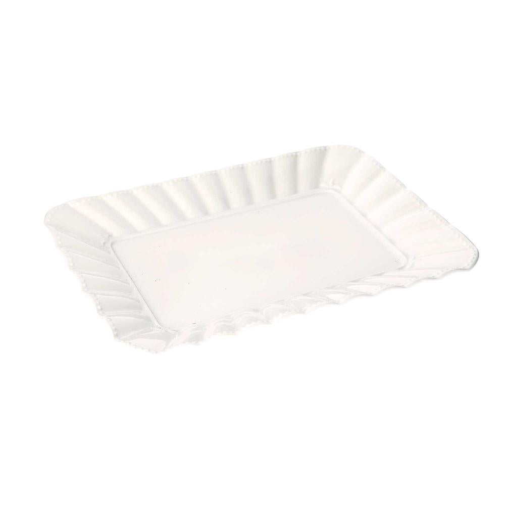 WHITE PORCELAIN - Ducale Rectangular Tray 35X26