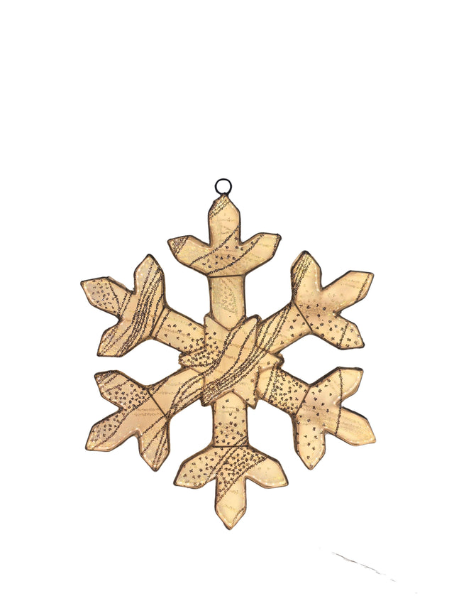 DO-HOME - Fiocco Di Neve Seta Oro In Metallo E Poliestere 410 Luci Trasformatore 24V 15W 38X1Xh.38 Cm In Scatola Bianca