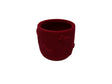 DO-HOME - Vaso Fiocchi In Ceramica Velluto Rosso D.14Xh.12,5 Cm