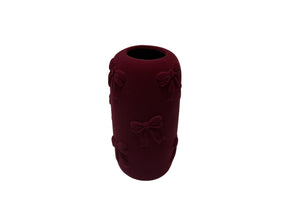 DO-HOME - Vaso Fiocchi In Ceramica Velluto Bordeaux D.13Xh.24 Cm