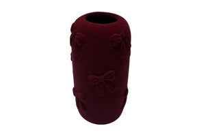 DO-HOME - Vaso Fiocchi In Ceramica Velluto Bordeaux D.15,5Xh.30 Cm