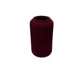 DO-HOME - Vaso In Ceramica Velluto Bordeaux D.14Xh.25,5 Cm