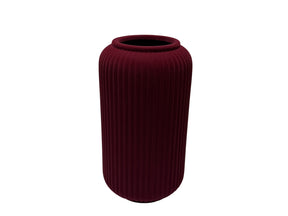 DO-HOME - Vaso In Ceramica Velluto Bordeaux D.16,5Xh.30,5 Cm
