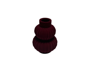 DO-HOME - Vaso In Ceramica Velluto Bordeaux D.15Xh.20 Cm