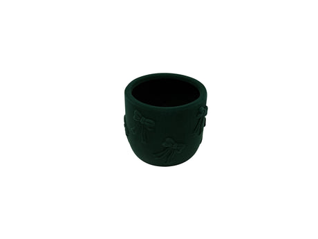 DO-HOME - Vaso Fiocchi In Ceramica Velluto Verdone D.14Xh.12,5 Cm